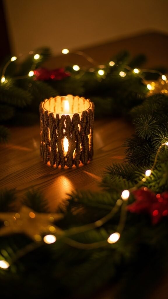 DIY Christmas Candle Holders