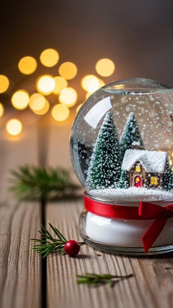 DIY Christmas Snow Globes