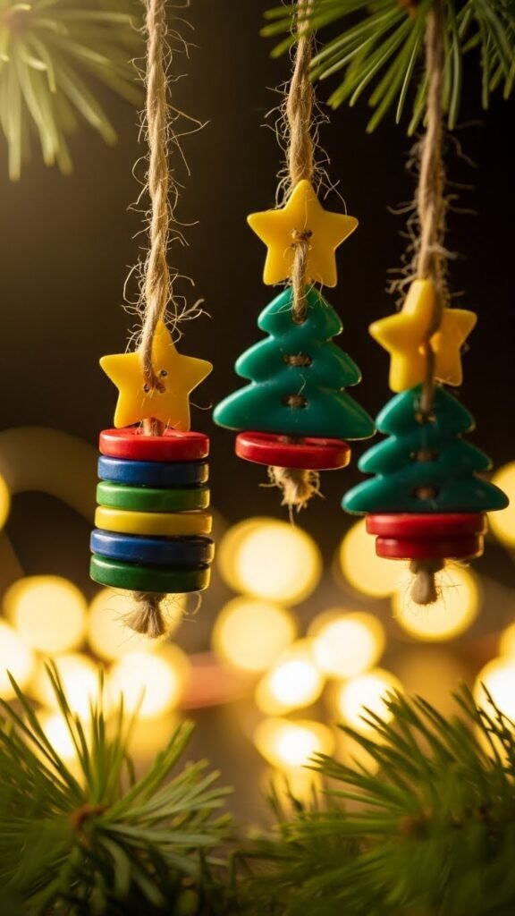 Button + Twine Ornaments