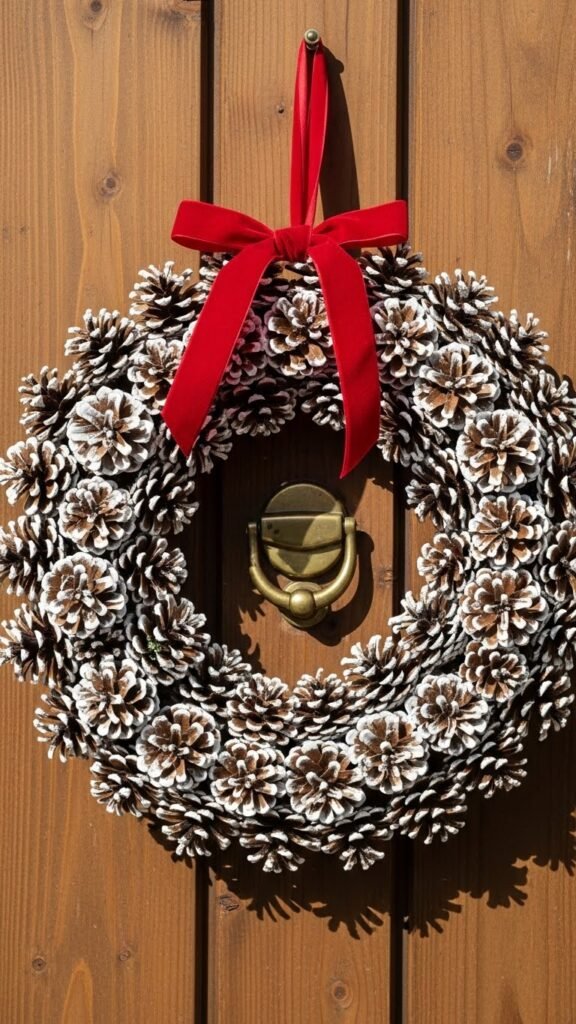 Snowy Pinecone Wreath