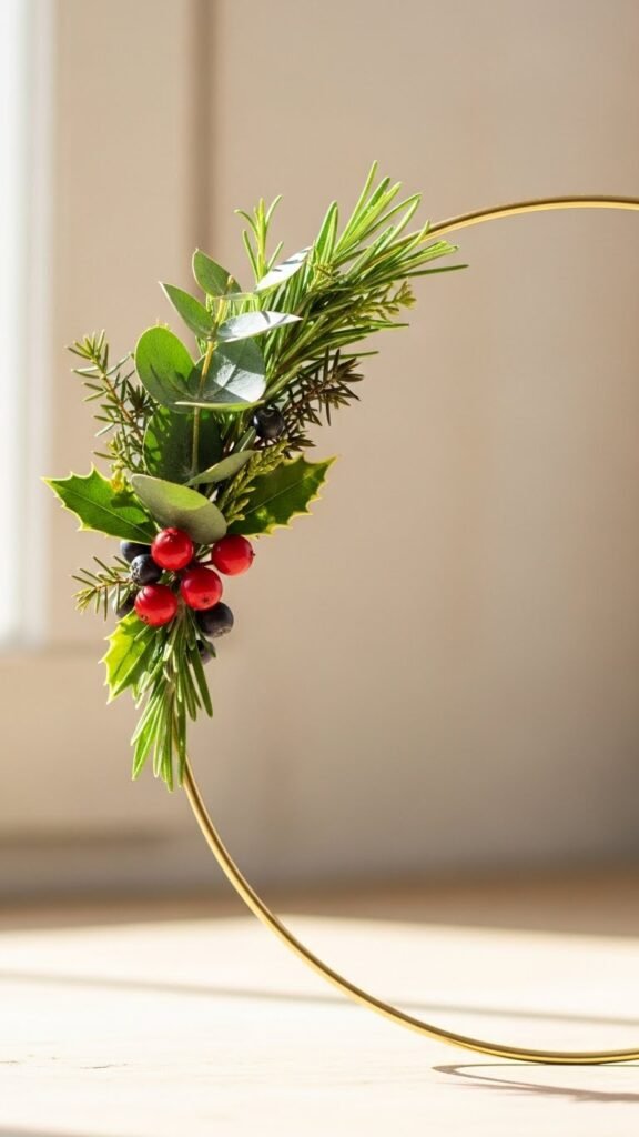 Minimalist Evergreen Hoop