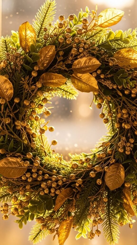 Gold & Green Luxe Wreath