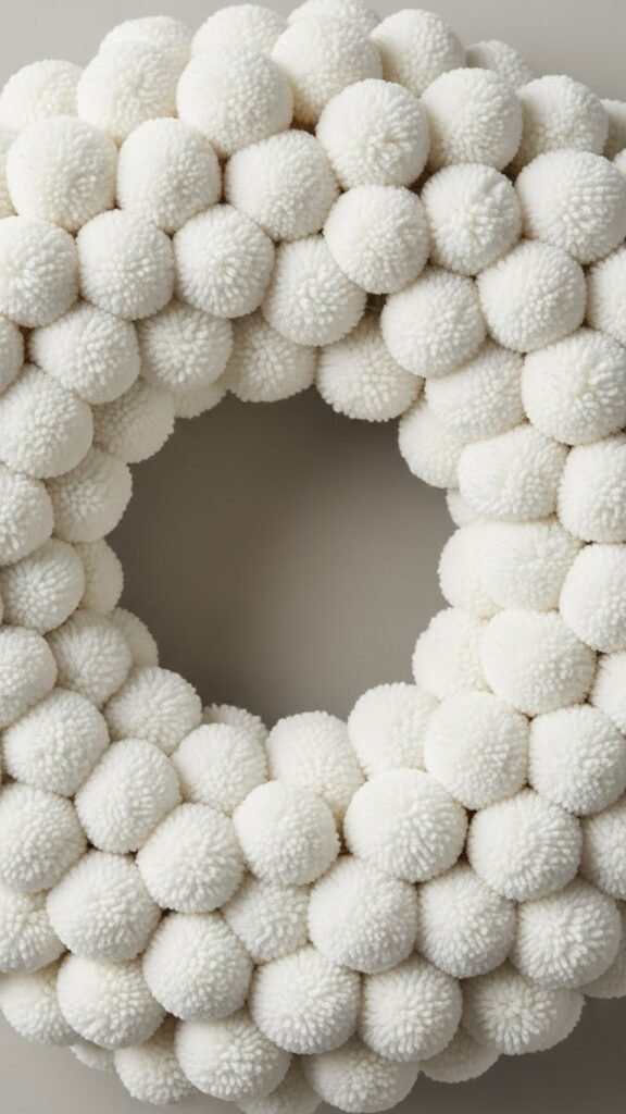 Pom-Pom Winter Wreath
