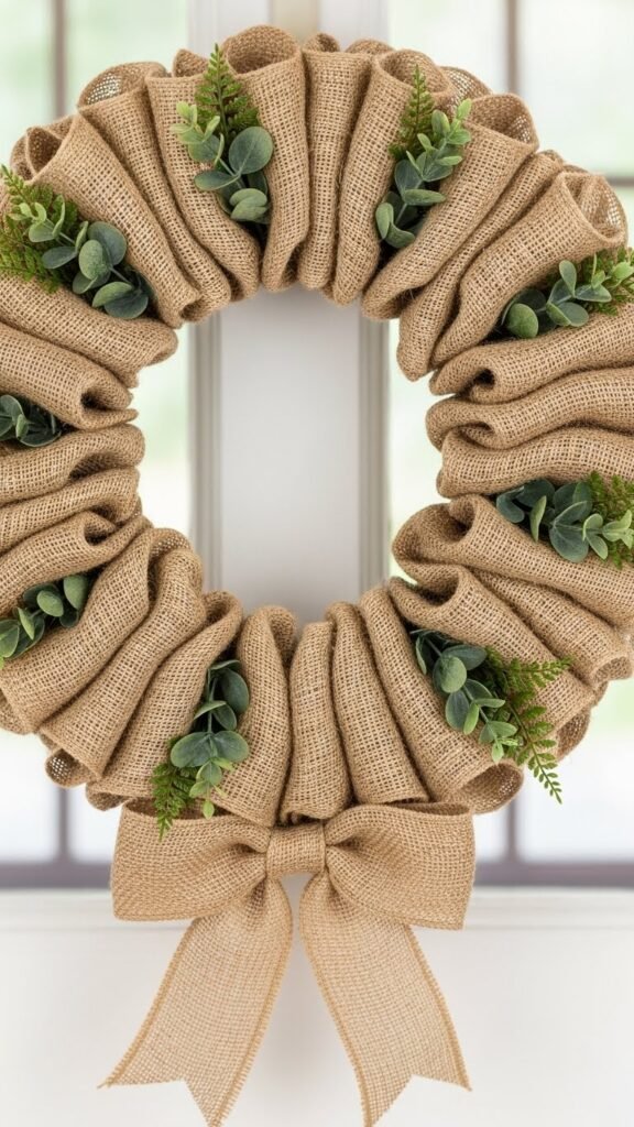 Farmhouse Burlap Wreath