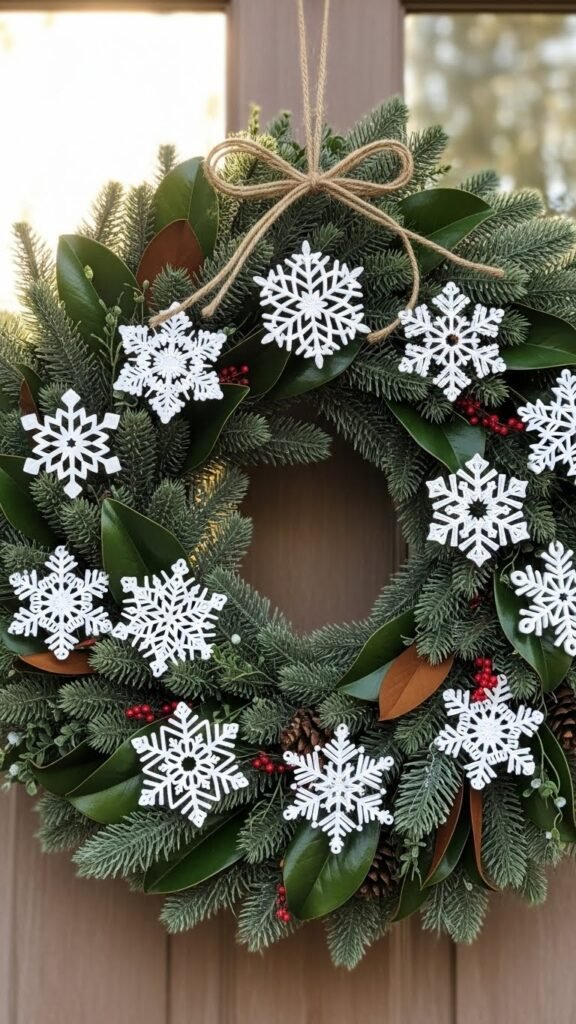  Snowflake Accent Wreath