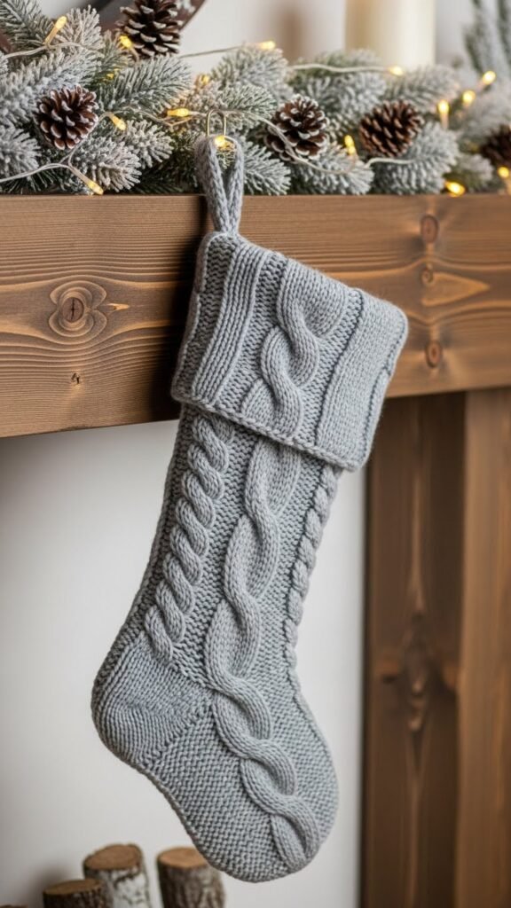 Cable Knit Scarf Stocking