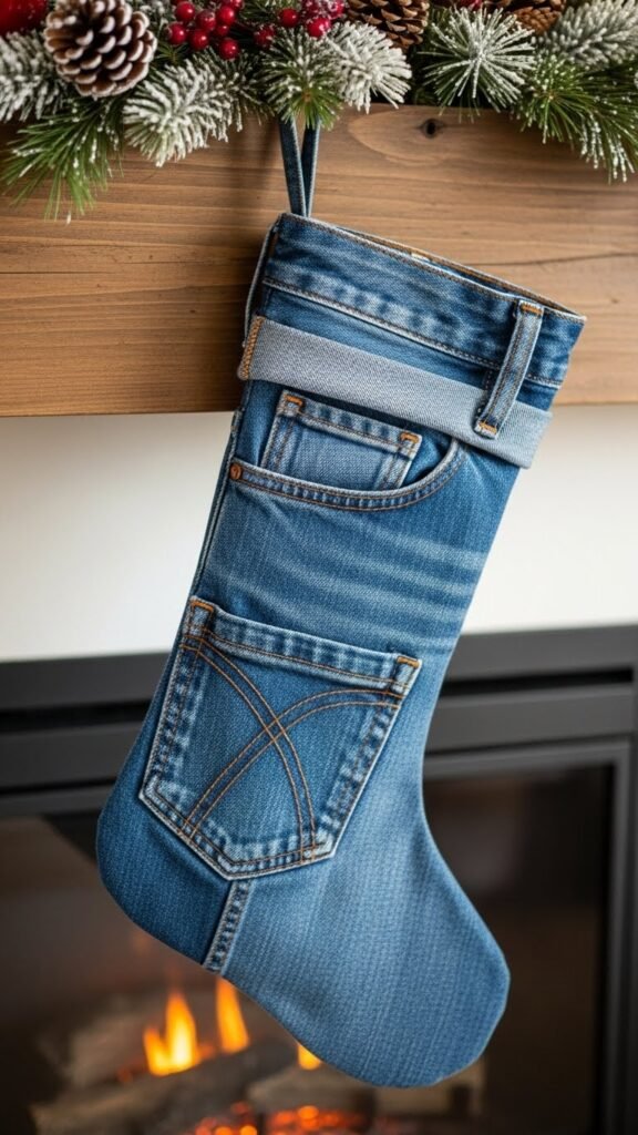 Recycled Jeans Stocking