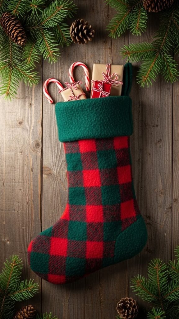 Upcycled Blanket Stocking