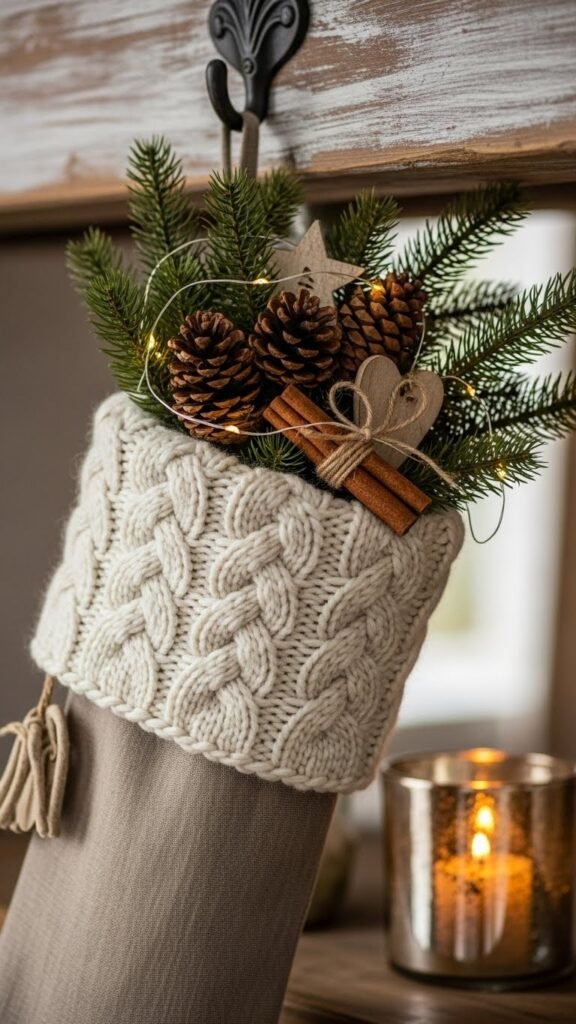 Knit Cuff Cottage Stocking