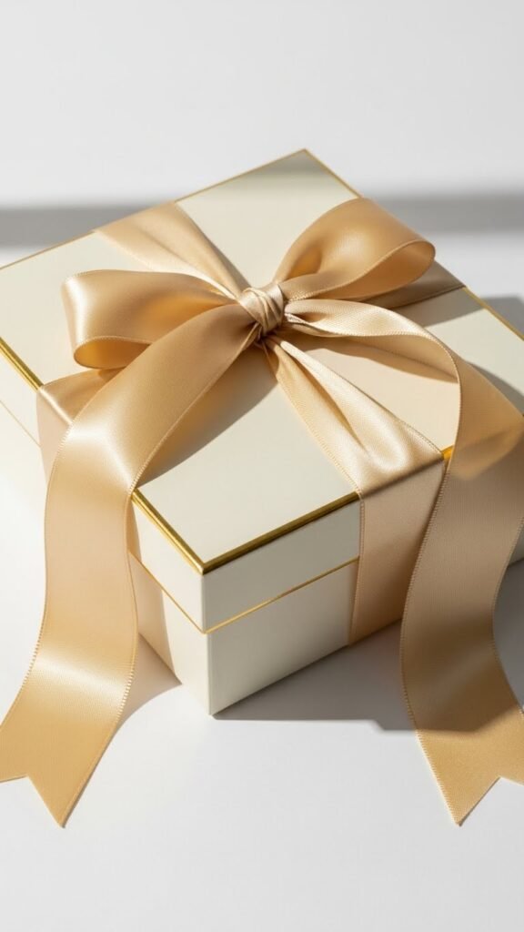 Satin Tail-Wrapped Gift Ribbon