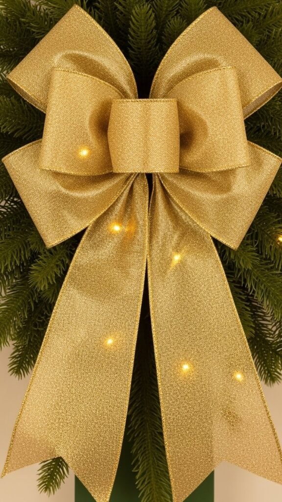 Wired Gold Statement Bow