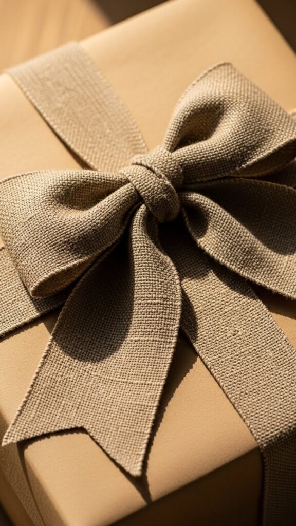 Rustic Linen Ribbon Bow