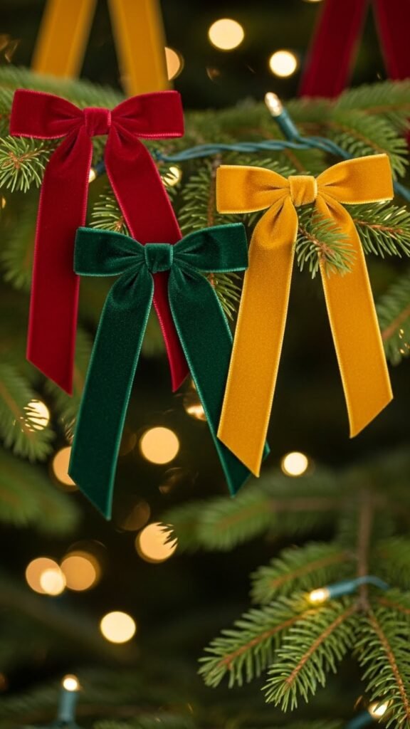 Velvet Ribbon Tree Ornaments