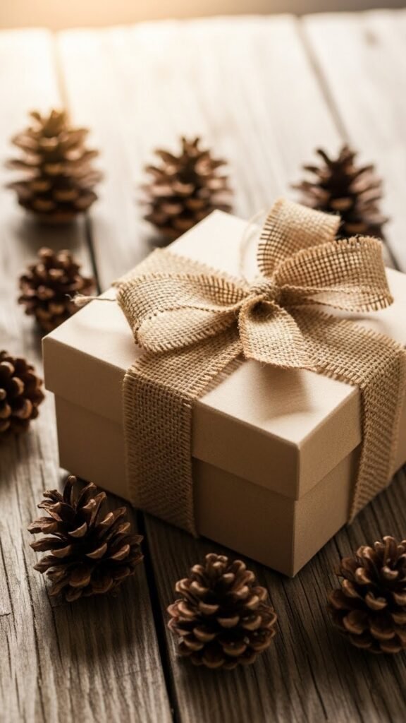  Burlap Ribbon Gift Accent