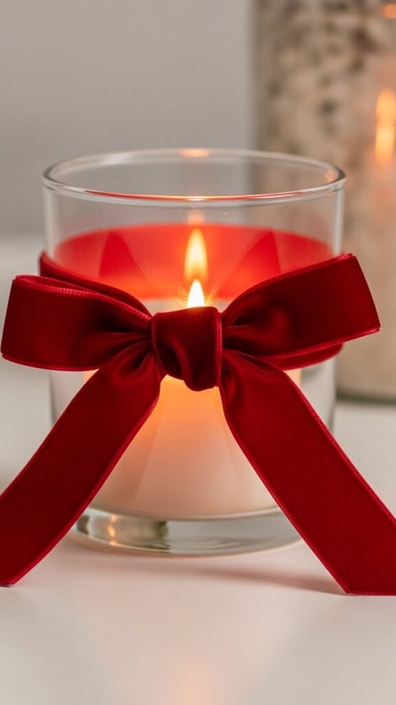  Ribbon-Wrapped Candle Vase
