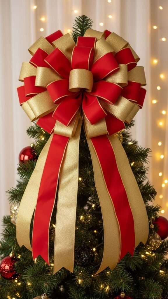 Oversized Tree-Topper Ribbon Bow