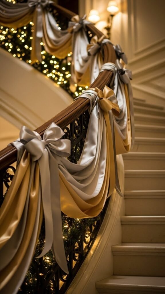 Ribbon-Wrapped Staircase