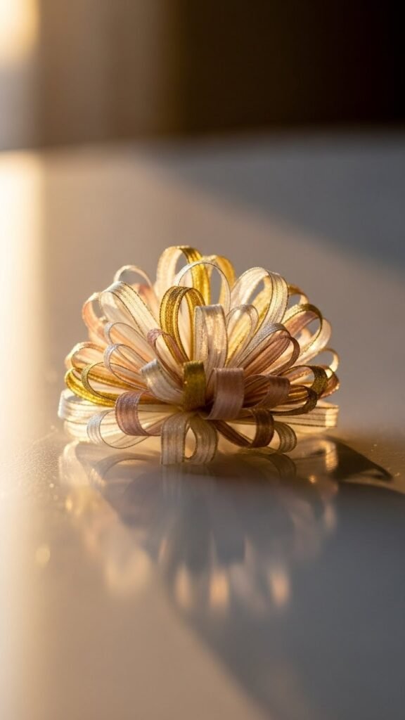  Slim Ribbon Layered Bow