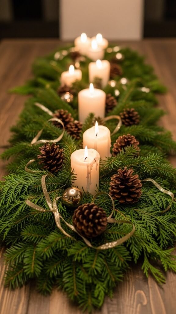 Evergreen & Candle Runner