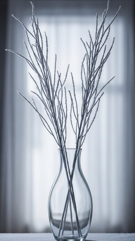 Snowy Branches in a Vase