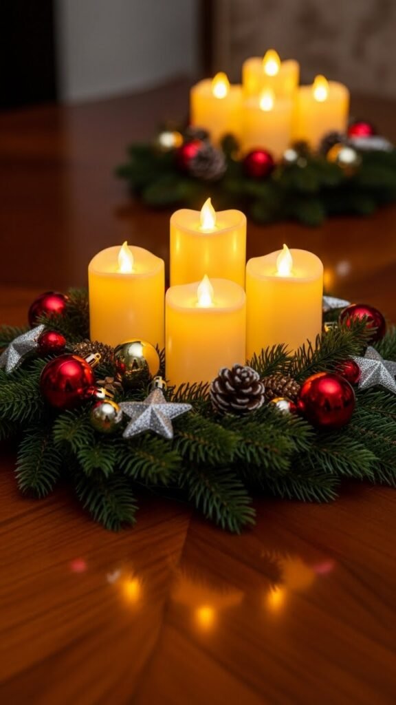 LED Candle Ring Centerpiece