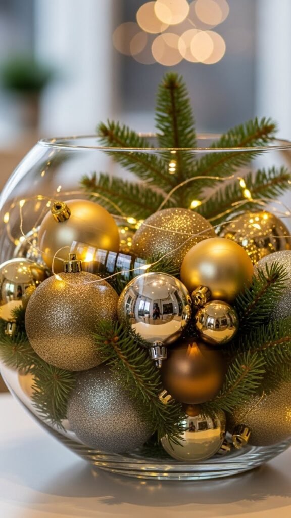 Mixed Metallic Ornament Bowl