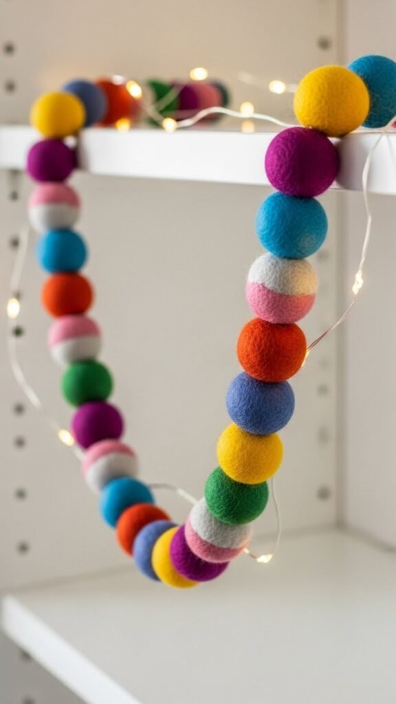  Felt Ball Garland