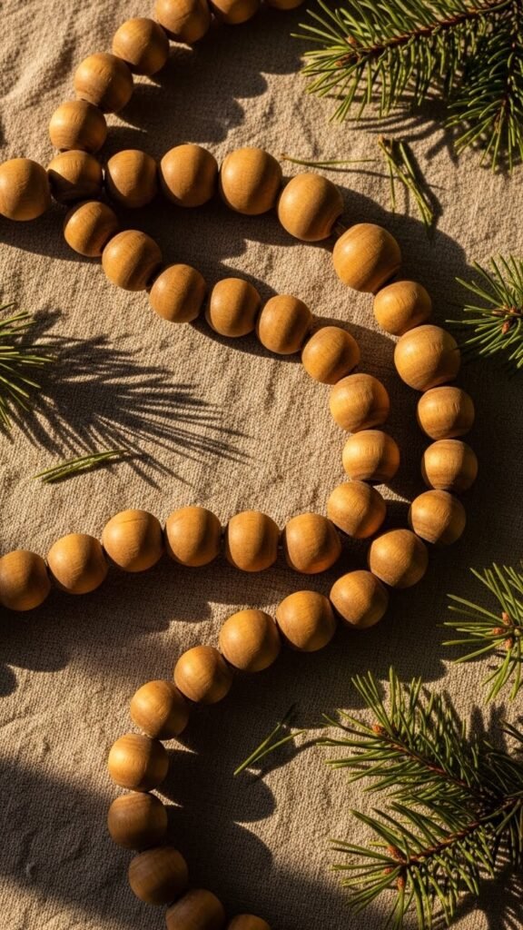 Beaded Wood Garland
