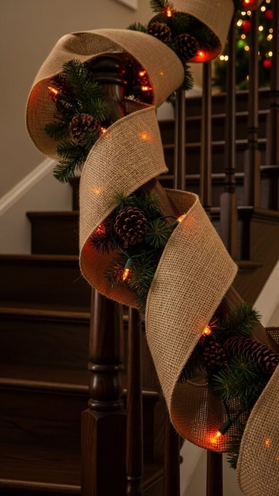 Burlap Ribbon Garland