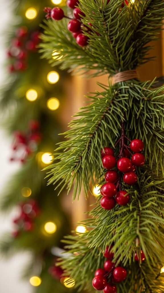 Pine Branch & Berry Garland