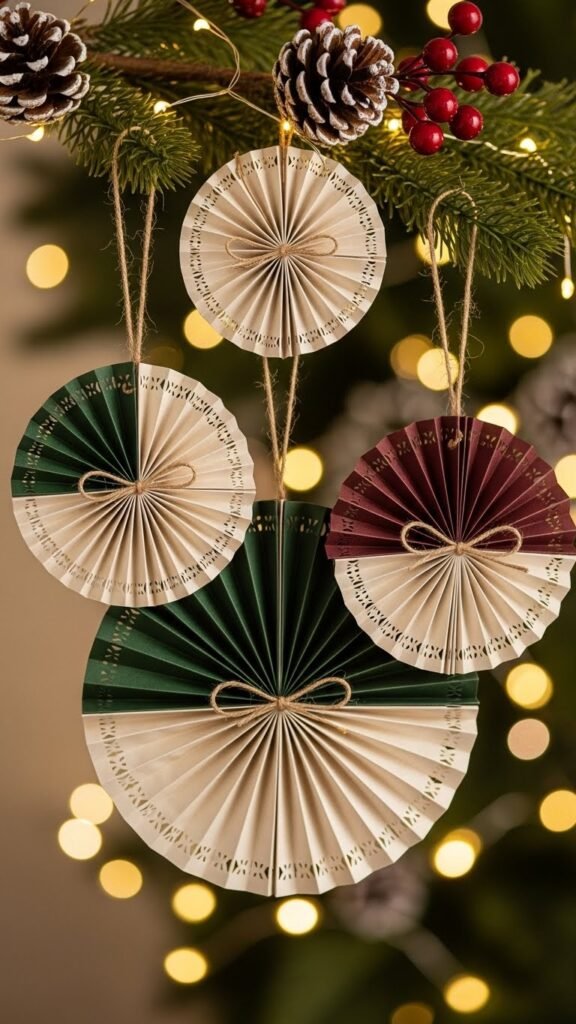 Paper Fan Ornaments