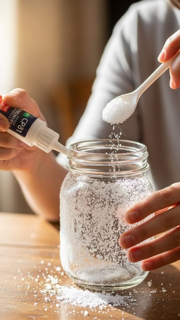 Frost the Glass for a Snowy Glow