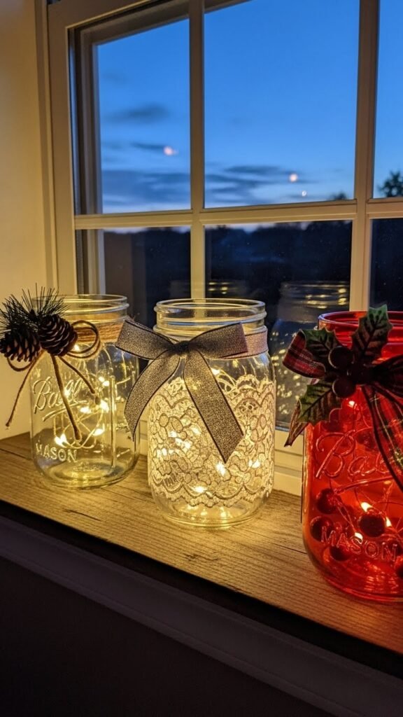 Classic Christmas Red & Green Lantern