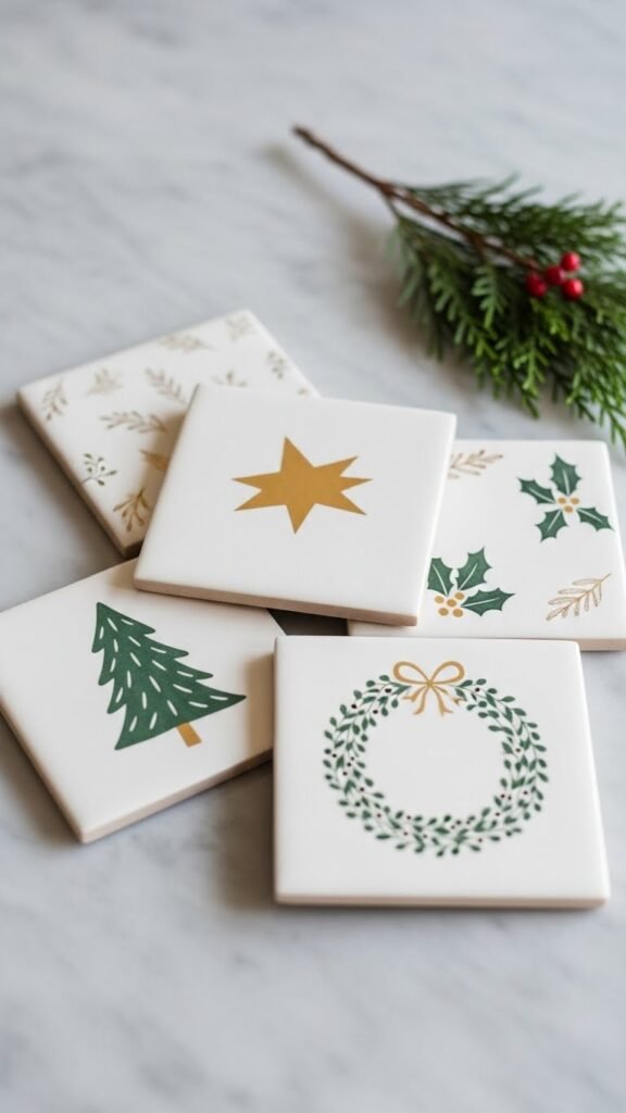 Tile Coasters for a Sleek Look