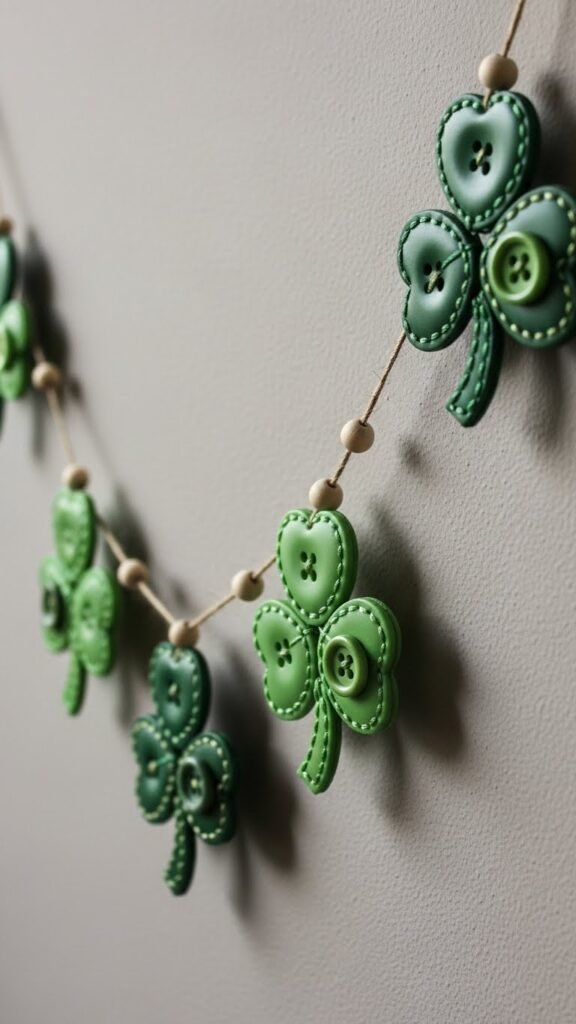 Button Clover Garland