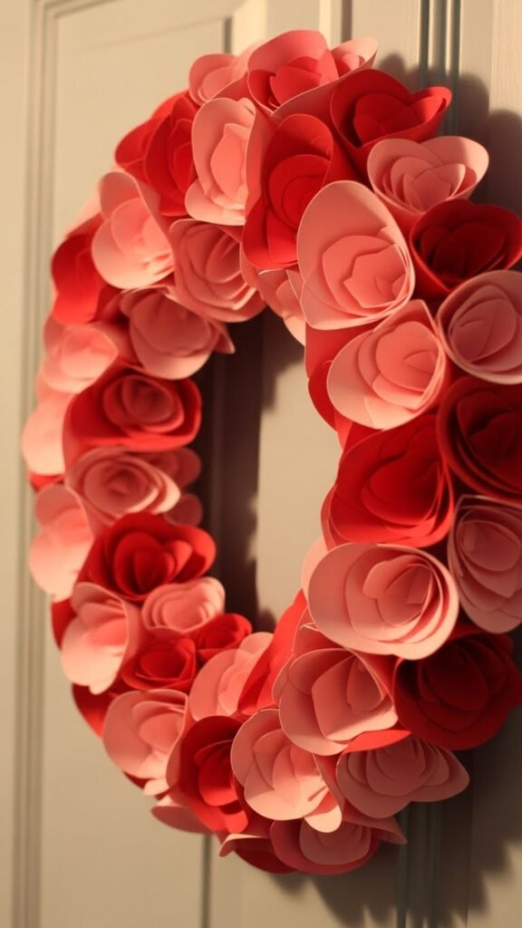 Paper Heart Layered Wreath
