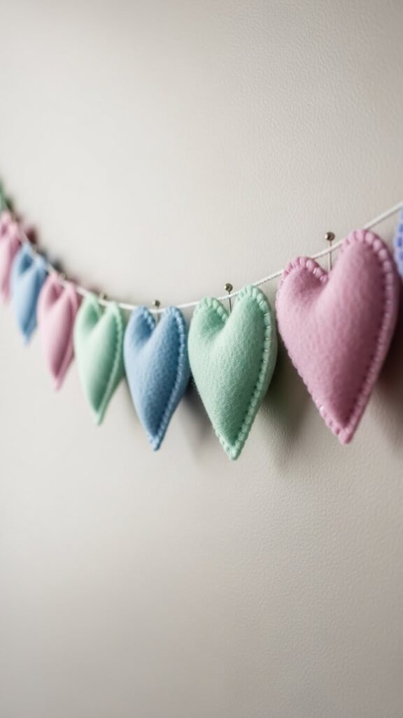Felt Heart Garland