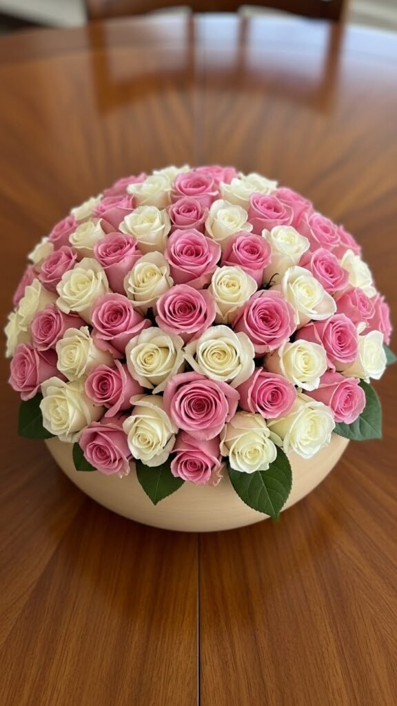 Low Bowl Rose Arrangement