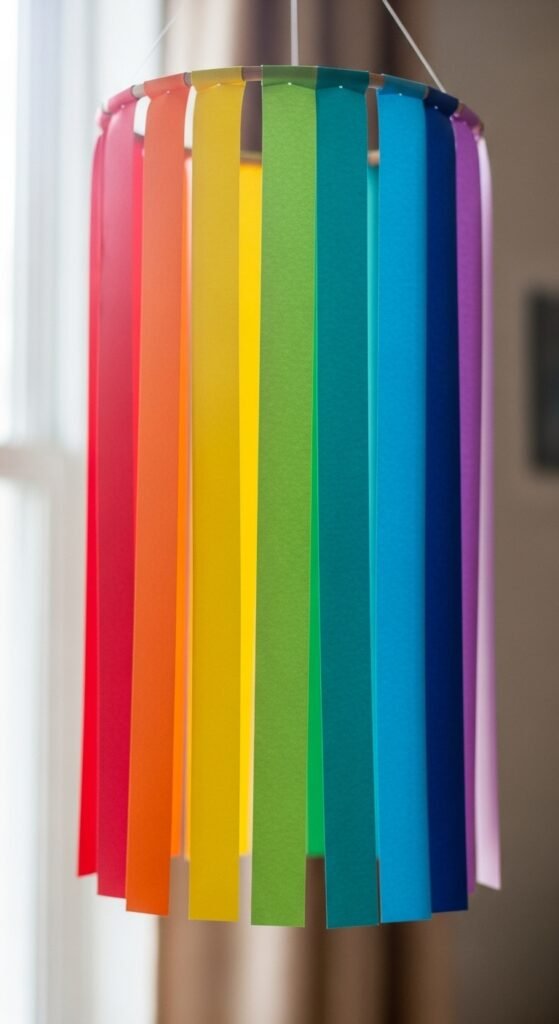 Rainbow Paper Strip Mobile