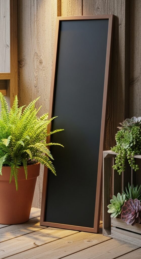 Rustic Porch Leaner Chalkboard