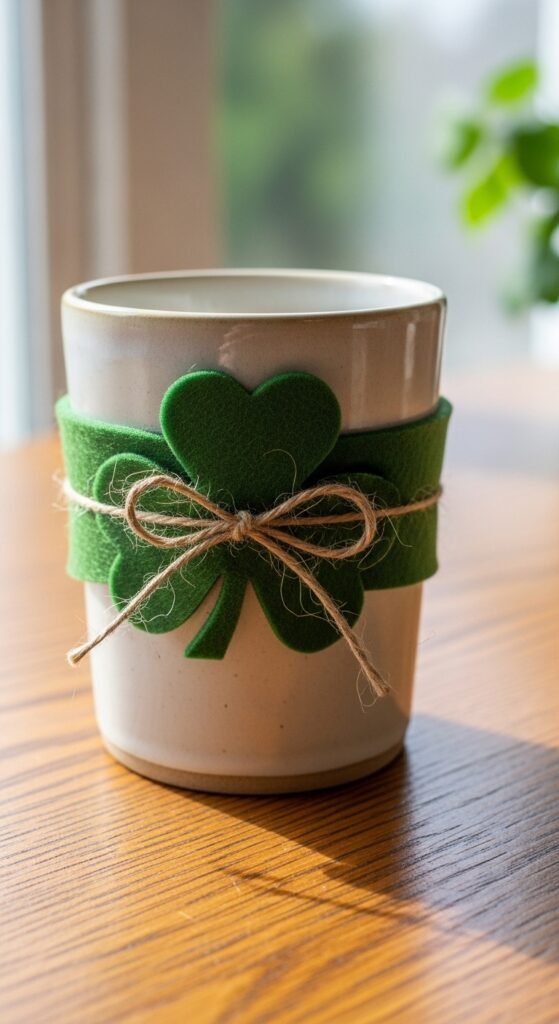  Shamrock Felt Mug Wraps