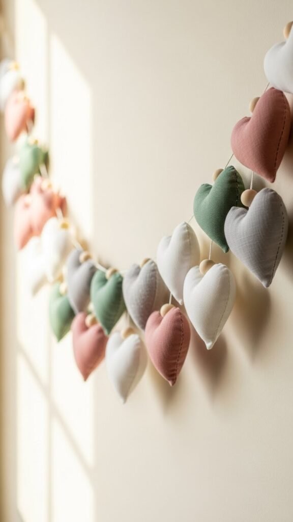 Soft Fabric Heart Garland