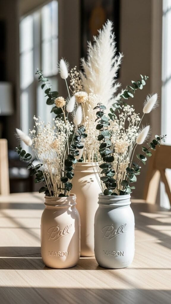 Style Mason Jars as Floral Decor