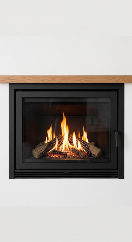 Add a Modern Fireplace Insert or Logs