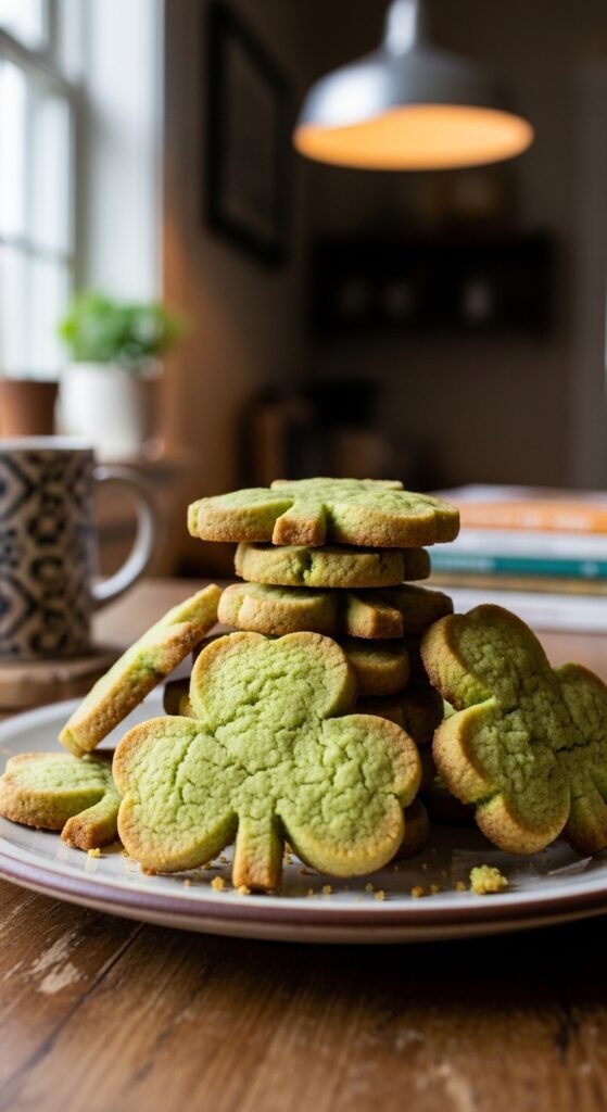 Soft Shamrock Butter Cookies