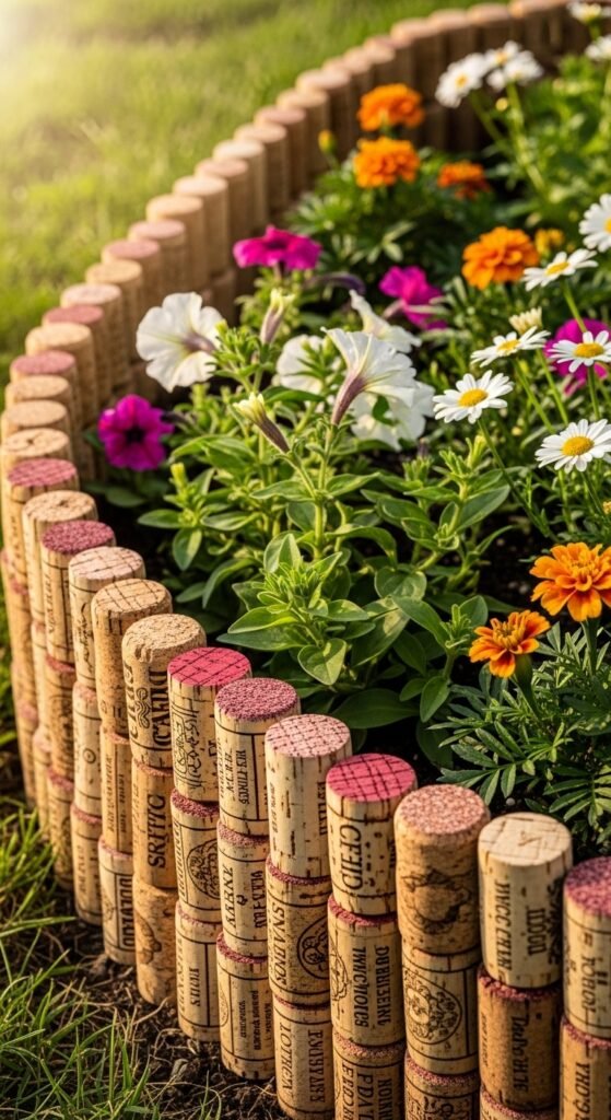 Wine Cork Garden Edging