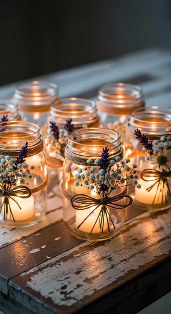 Mason Jar Candle Holders